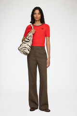 GANNI Discount Egret Tote XXL in Zebra