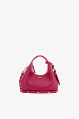 GANNI Hot Sale Persian Red Mini Hobo Bag Studs in Red