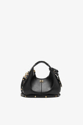 GANNI Hot Sale Black Mini Hobo Bag Studs in Black