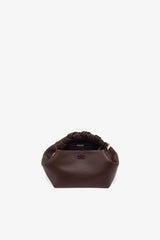 GANNI Hot Sale Chicory Coffee Brown Grained Small Bou Bag