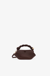 GANNI New Chicory Coffee Brown Grained Mini Bou Bag