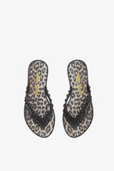 GANNI Online Melissa Flip Flop in Leopard