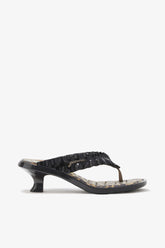 GANNI Outlet Melissa Thong Kitten Heel in Leopard