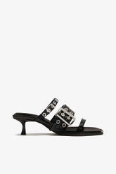 GANNI us Buckle Strap Mule in Black