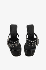 GANNI us Buckle Strap Mule in Black