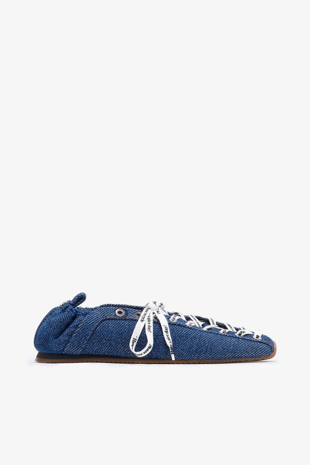 GANNI Discount Sporty Ballerina in Denim