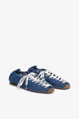 GANNI Discount Sporty Ballerina in Denim