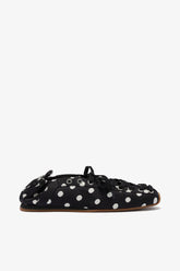 GANNI On Sale Sporty Ballerina in Black Dots