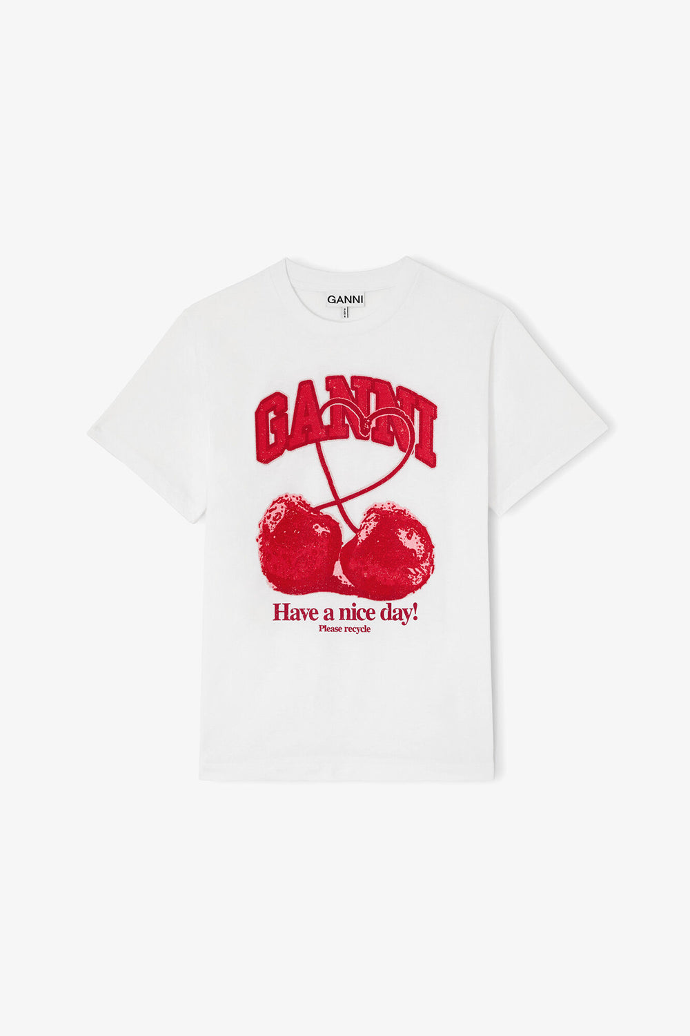 GANNI Online T-shirt with Cherry