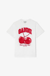 GANNI Online T-shirt with Cherry