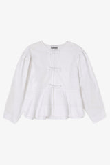 GANNI Discount Blouse in Cotton Poplin