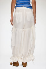 GANNI Sale Pants in White Cotton
