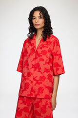 GANNI On Sale Shirt in Red Fil Coupe