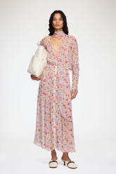 GANNI Online Dress in Floral Silk