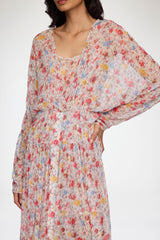 GANNI Online Dress in Floral Silk