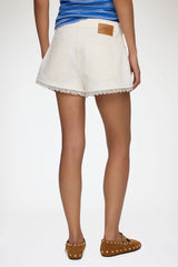 GANNI On Sale Shorts in White Denim