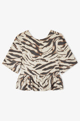 GANNI New Top in Zebra Denim