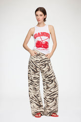 GANNI Sale Lari Wide Jeans in Zebra Denim