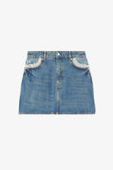 GANNI Online Skirt in Rigid Denim