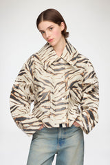 GANNI Sale Jacket in Laminated Zebra