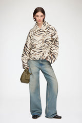 GANNI Sale Jacket in Laminated Zebra