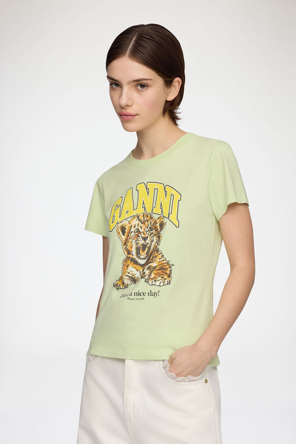 GANNI Hot Sale Baby Fit T-shirt with Tiger