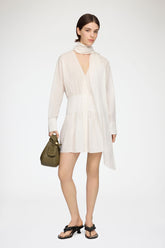 GANNI Discount Dress in White Cotton