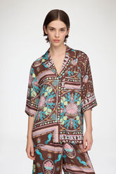 GANNI Outlet Shirt in Printed Twill