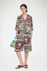 GANNI Hot Sale Shorts in Printed Twill