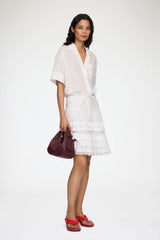 GANNI New Shirt in White Broderie Anglaise