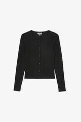 GANNI Discount Top in Black Pointelle