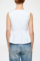 GANNI New Top in Stretch Cotton