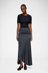 GANNI Discount Long Skirt in Grey Jersey