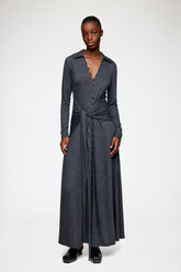 GANNI New Long Dress in Grey Jersey