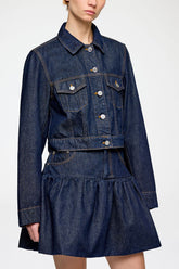 GANNI Online Jacket in Rinse Denim