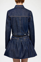 GANNI Online Jacket in Rinse Denim
