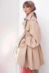 GANNI Outlet Trench Coat in Double Cotton