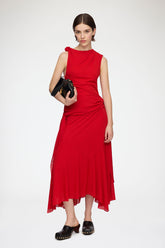 GANNI us Long Dress in Marl Mesh