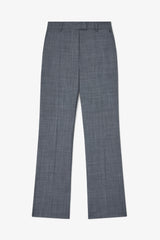 GANNI us Pants in Grey Wool Melange