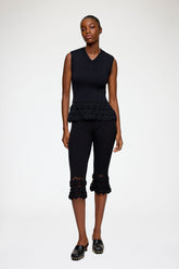 GANNI Online Pants in Cotton Crochet