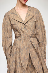 GANNI Discount Shirt Dress in Stretch Cotton