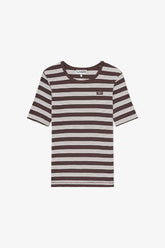 GANNI us T-shirt in Stripe