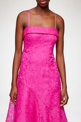 GANNI Online Dress in Pink Shibori Organza