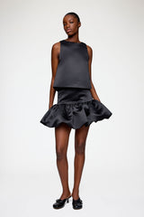 GANNI Discount Skirt in Black Satin