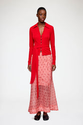 GANNI Outlet Skirt in Printed Shibori Organza