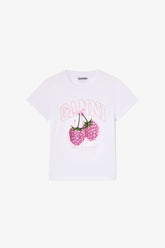 GANNI us Baby Fit T-shirt with Raspberry
