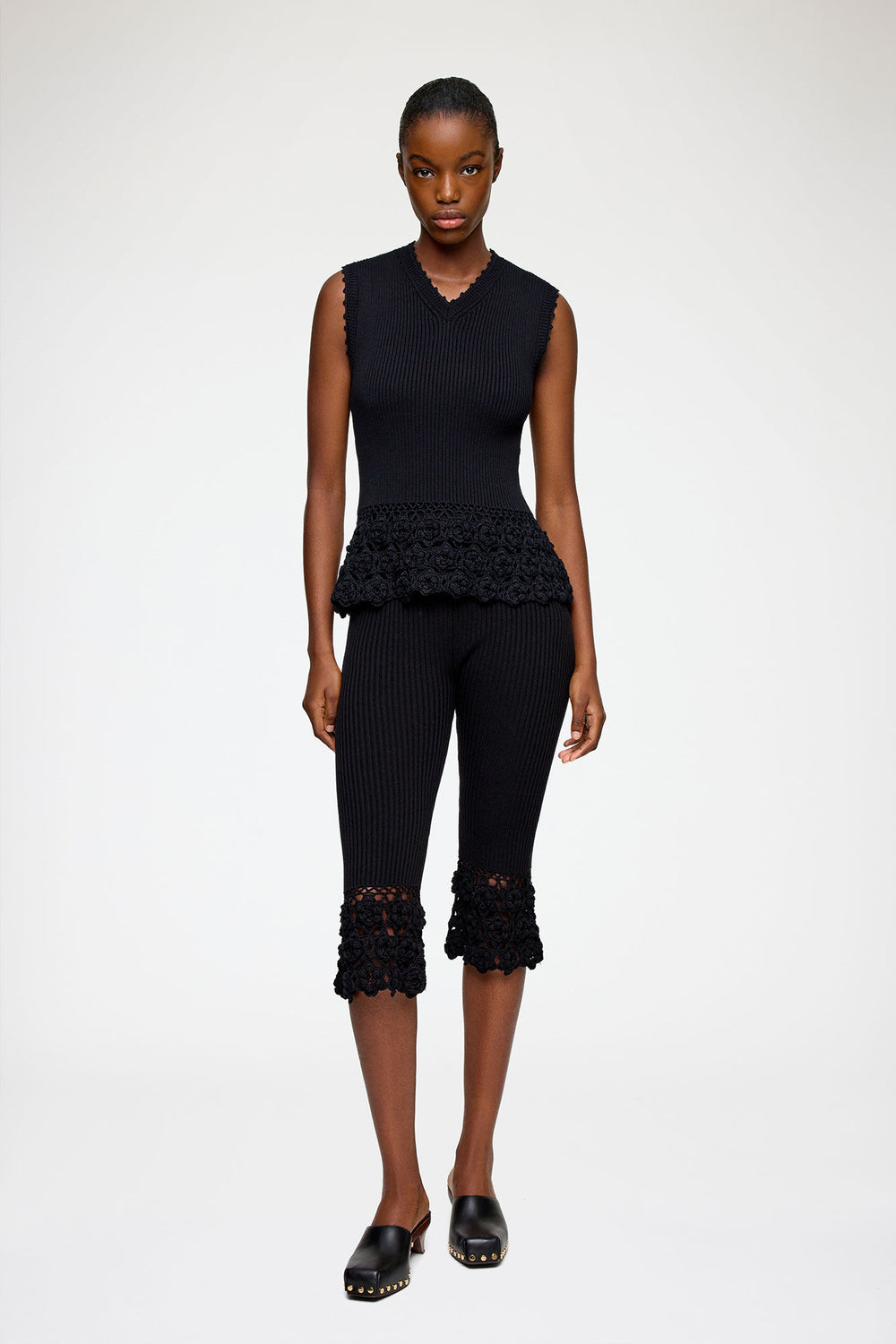 GANNI Online Vest in Cotton Crochet
