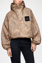 GANNI On Sale Flyweight Jacket in Printed Nylon