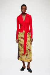 GANNI Outlet Skirt in Color-Block Patchwork
