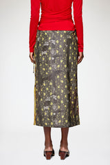 GANNI Outlet Skirt in Color-Block Patchwork